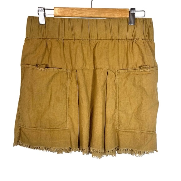 Free People Mariposa Camel Mini Skirt Size Small - Picture 7 of 11